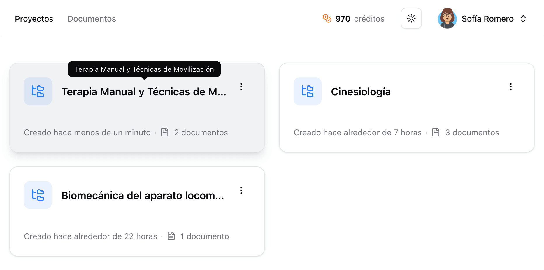 Organización de proyectos en Estulio